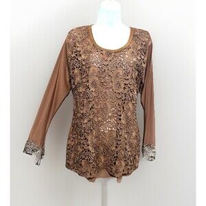 PRETTY ANGEL Top FairyCore Lace Crochet Womens XL Victorian Whimsigoth